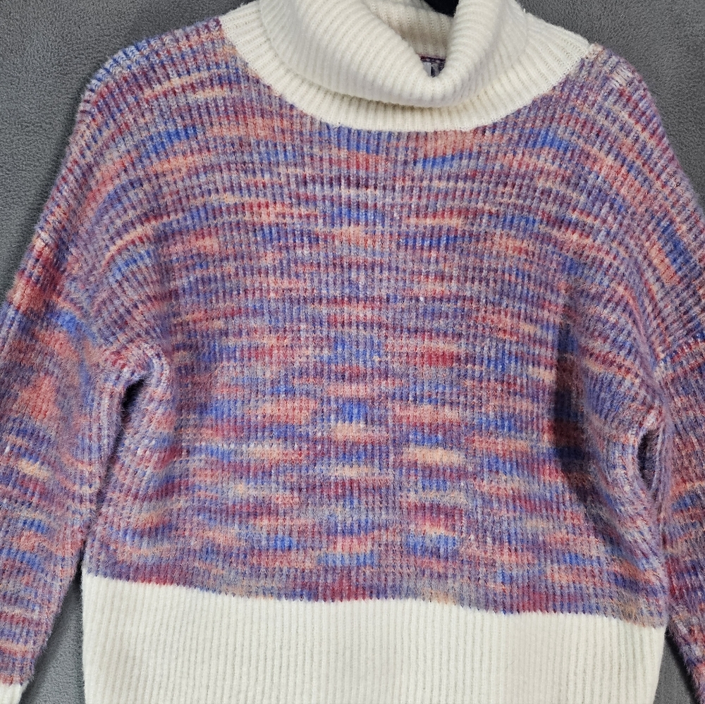 Callahan Knitwear Womens XS Turtleneck Sweater Multicolor Soft Chunky Knit - Picture 2 of 11